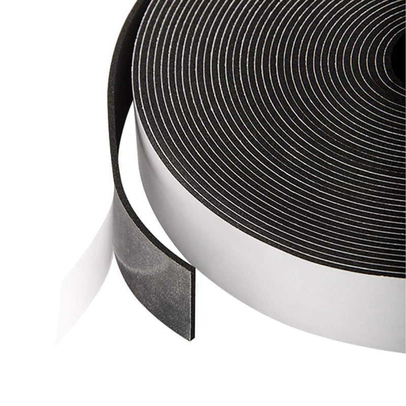 [Australia - AusPower] - Adhesive Foam Tape-1 Roll, 1 Inch Wide x 1/16 Inch Thick,1.5mm Close Cell Foam Rubber Weather Stripping Tape Seal for Doors Insulation, Total 33 Feet Long 1in * 1/16in *33FT 