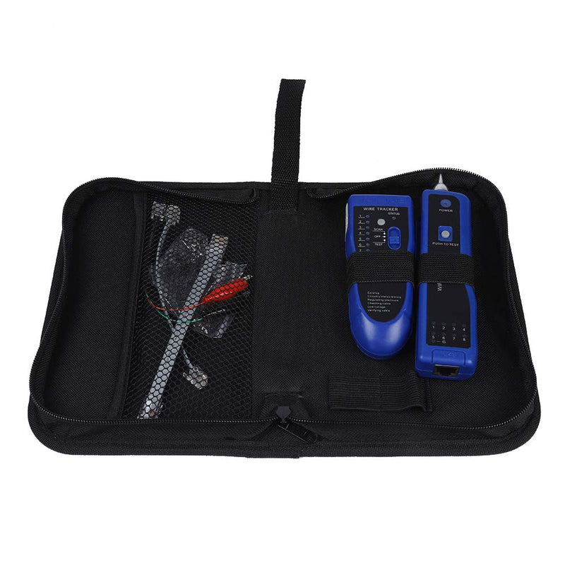 [Australia - AusPower] - Rapid LAN Network Multifunctional Cable Tester Line Finder Portable Wire Tracker Tool Tone Generator Probe Kit for Telephone Line Tester and Continuity Checking(No Batteries Included)(Blue) 