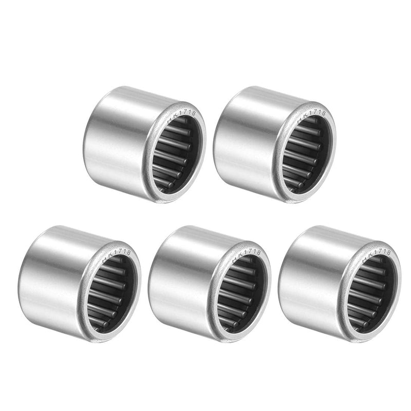 [Australia - AusPower] - uxcell HK1718 Needle Roller Bearings 17mm Bore 23mm OD 17.8mm Width Chrome Steel Open End 5pcs 17x23x18mm 