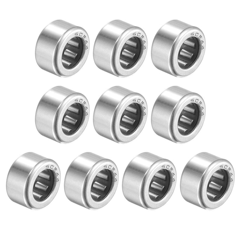 [Australia - AusPower] - uxcell SCE44 Needle Roller Bearings 1/4-inch Bore 7/16-inch OD 1/4-inch Width Chrome Steel Open End 10pcs 1/4x7/16x1/4" 