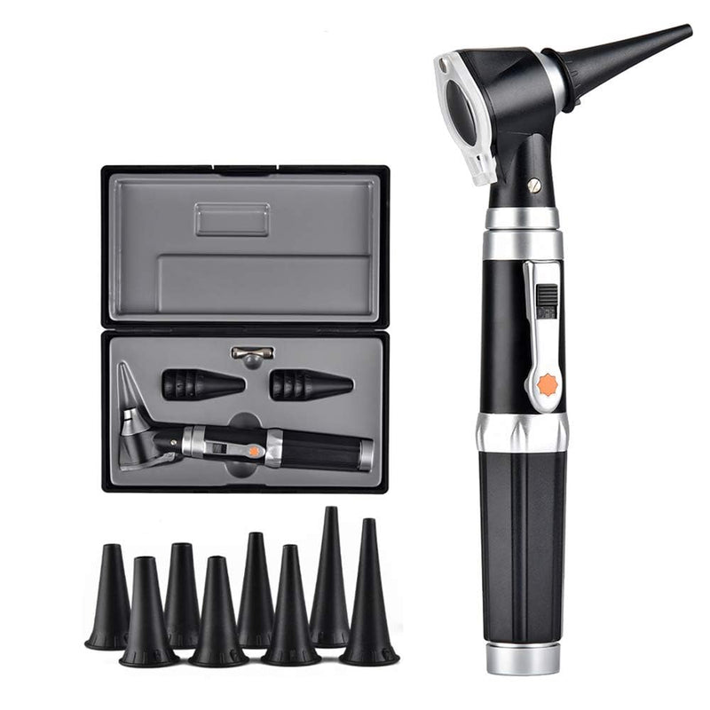 [Australia - AusPower] - 3X Otoscope with LED, Portable Handheld Ear Check Magnifier with 8 caps and 1 Storage case for Doctor Nurse Adult Kid Dog Cat Pet 