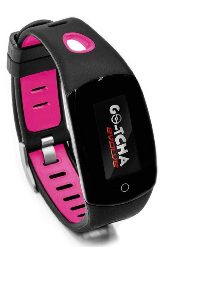 [Australia - AusPower] - Go-Tcha Evolve LED-Touch Wristband Watch for Pokemon Go with Auto Catch and Auto Spin - Black/Pink 