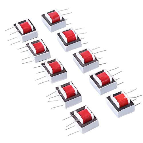Oumefar 10pcs/pack EI14 High Efficiency Audio Isolation Transformer 600:600 Ohm 1:1 Audio Transformer for Automatic Control Ohm Transformer