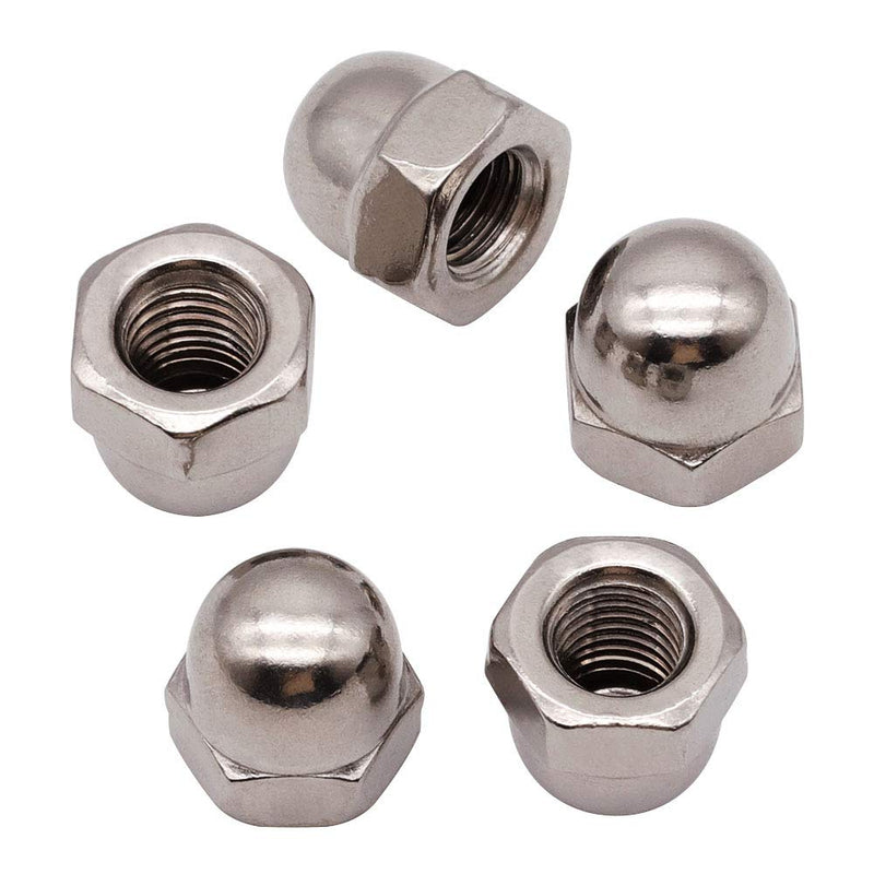 [Australia - AusPower] - M6-1.0mm (50 Pack) Stainless Cap Nuts, Acorn Cap Nuts Hex Cap Nuts, 304 Stainless Steel 18-8, Bright Finish, DIN1587 M6 50 