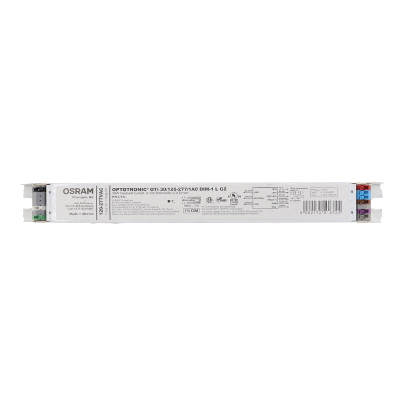 [Australia - AusPower] - OSRAM 57433 Optotronic 30W 120/277V AC 50/60Hz Constant Current Dimmable LED Driver OTi 30/120-277/1A0 DIM-1 L G2 