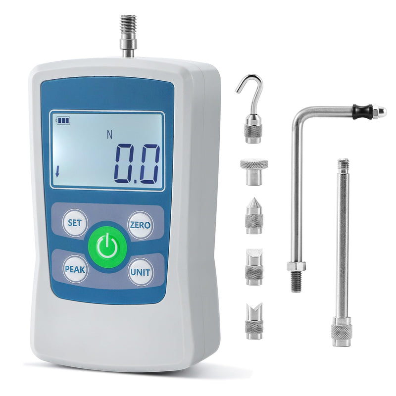 [Australia - AusPower] - BAOSHISHAN Digital Force Gauge 500N Push Pull Gauge 500N/110LB/50Kg/1800Oz Trigger Pull Scale with 4 Units Portable Storage Case Backlit LCD Auto Power-Off for School Teaching Mechanics Experiments 