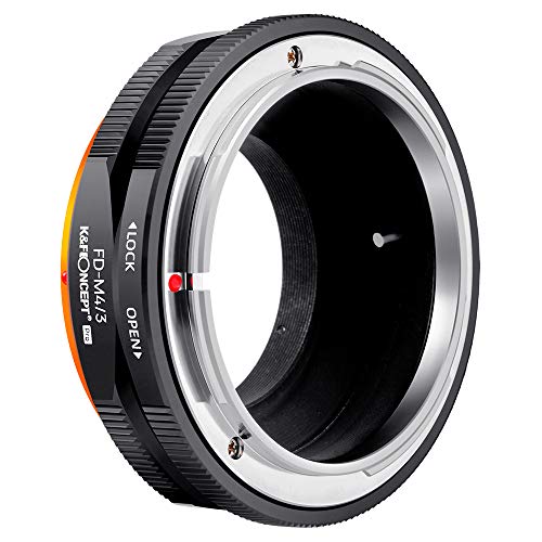 K&F Concept FD to M4/3 Lens Mount Adapter Ring Compatible for Canon FD Lens to Micro Four Thirds M43 Olympus Pen and Panasonic Lumix Cameras with Matting Varnish Design