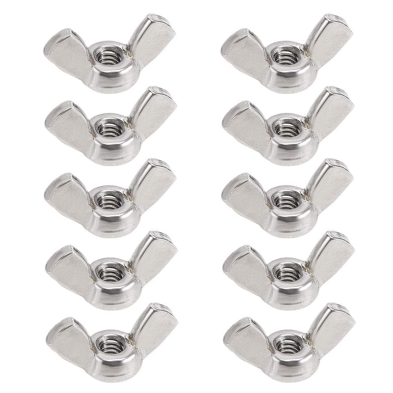 [Australia - AusPower] - uxcell #8-32 Wing Nuts 304 Stainless Steel Shutters Butterfly Nut Hand Twist Tighten Fasteners Parts 10pcs 