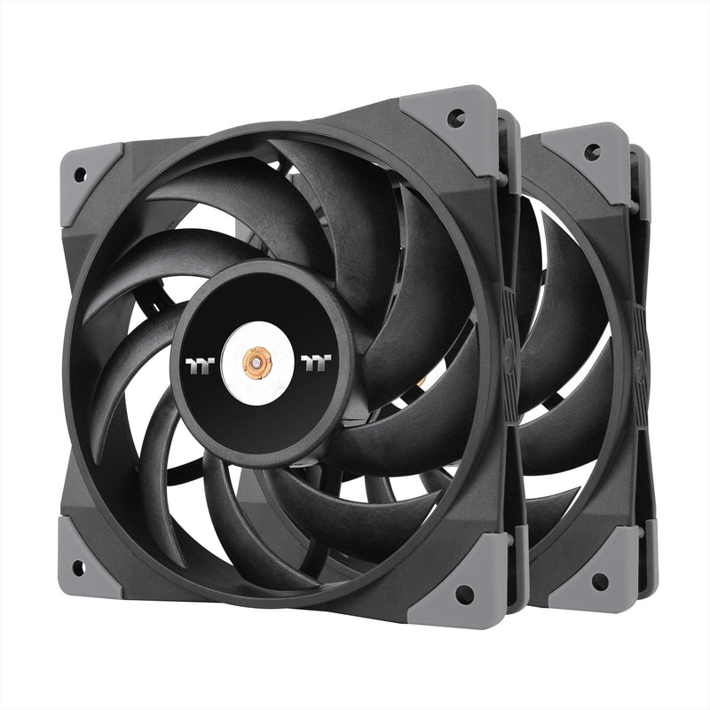 Thermaltake ToughFan 12 High Static Pressure 2000 PWM, Metal-Reinforced Motor Hub, Gen.2 Hydraulic Bearing 120mm Case/Radiator Fan (2 Pack) CL-F082-PL12BL-A Black 2 Pack