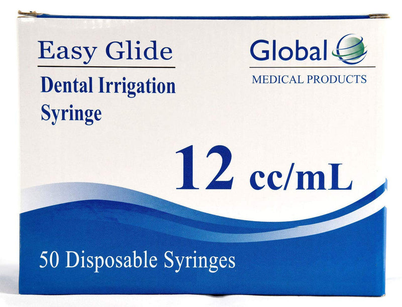 [Australia - AusPower] - 50 Pack Disposable 12cc Dental Syringe Dental Irrigation Syringe with Curved Tip, Tonsil Stone Squirt Mouthwash Cleaner 