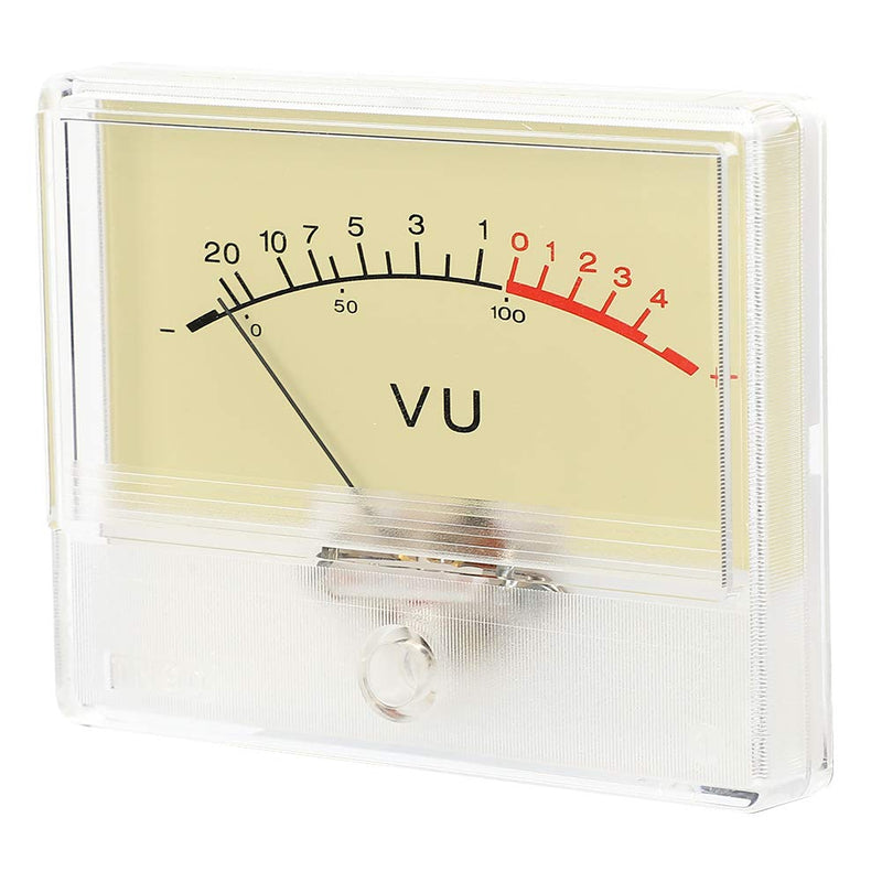 [Australia - AusPower] - T‑90 VU Meter Header DB Test Meter Amplifier Level Meter With White Light Bulb Audio ABS Material for Recording Studio Car Audio Transform 