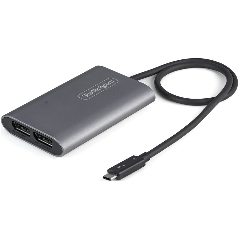 StarTech Thunderbolt to Dual DisplayPort 1.4 Adapter, Dual 4K 60Hz, HDR 2x DisplayPort 1.4 (Single 8K/Dual 4K)