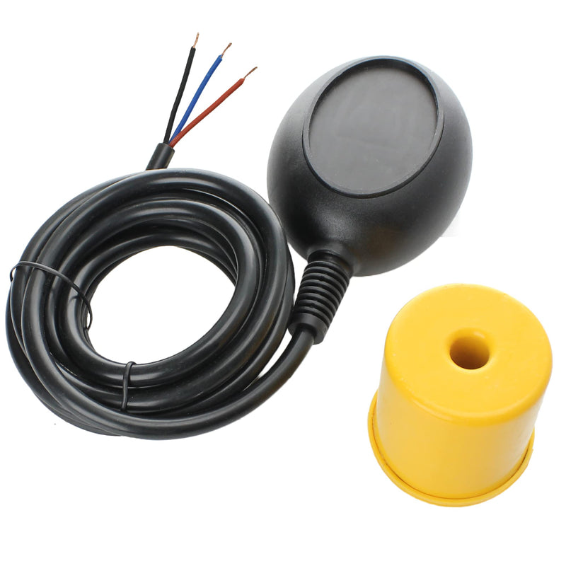 [Australia - AusPower] - Water Level Meter Sensor - Float Switch for Sump Pump - Dual Function (Fill or Empty) Operation - NO/NC Control Function, 9.8 Feet Cord Length, 250V and 10A Max Current - XK-15-5 Model 