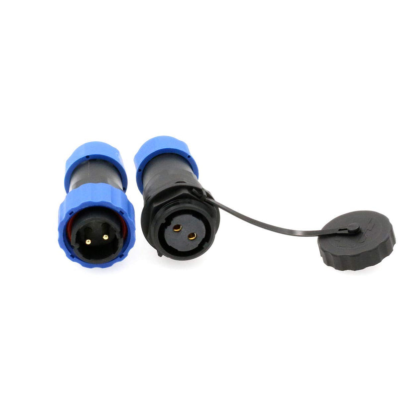 [Australia - AusPower] - HangTon SD20 Waterproof Aviation Circular Plastic Connector for Outdoor Power System LED Lighting (2 pin, Male Plug and Female Cable Receptacle) 2 pin 