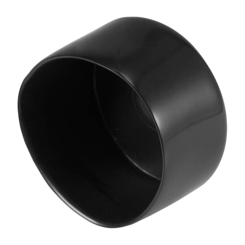 [Australia - AusPower] - uxcell 4pcs Rubber End Caps 50mm ID Vinyl Round End Cap Cover Screw Thread Protectors Black 
