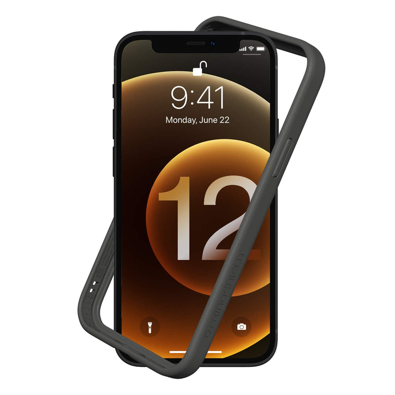 [Australia - AusPower] - RhinoShield Bumper Case Compatible with [iPhone 12/12 Pro] | CrashGuard NX - Shock Absorbent Slim Design Protective Cover 3.5M / 11ft Drop Protection - Graphite iPhone 12/12 Pro - Graphite 