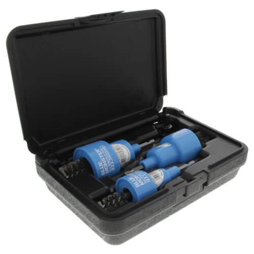 [Australia - AusPower] - Power Deuce Copper Fitting Brush Tool Pack with Quik-Change Chuck Adaptor (1/2", 3/4", 1" Sizes) 