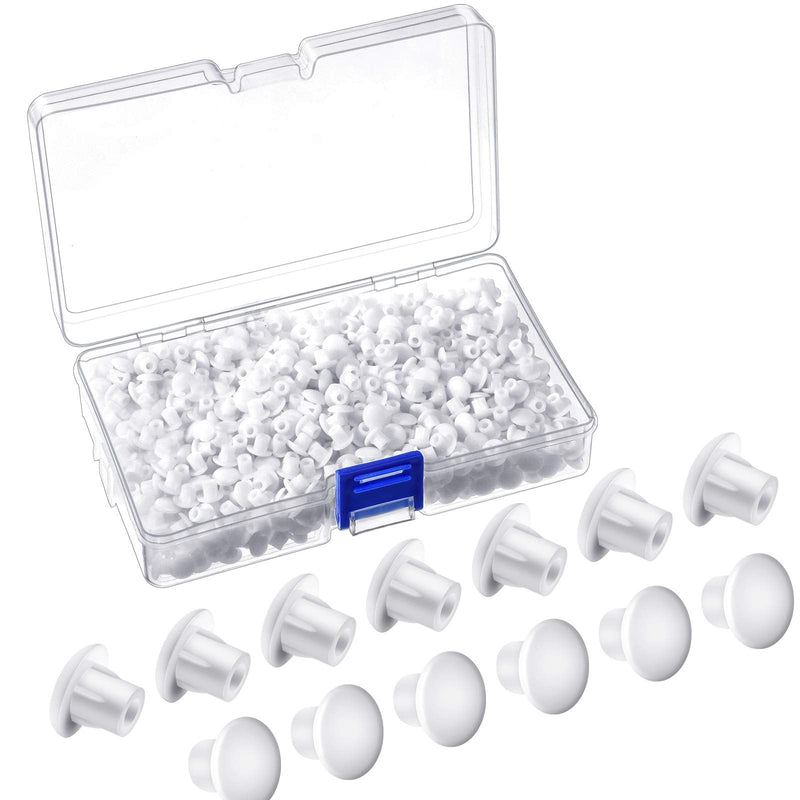 [Australia - AusPower] - Jetec 500 Pieces 3/16" Plastic Hole Plugs Round Button Plugs Screw Cap Drilling Cover Plugs for Cabinet Cupboard Shelves 