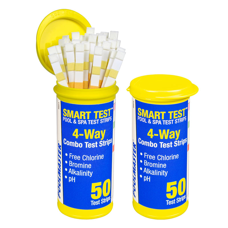 [Australia - AusPower] - Poolmaster 4-Way Swimming Pool & Spa Test Strips, 100 Count Total, Easy-to-Read Results, Fast, Accurate Chlorine, Bromine, Alkalinity & pH Testing for Pools, Spas & Hot Tubs, Made in the USA 4 Way Test Strips 2 Pack 