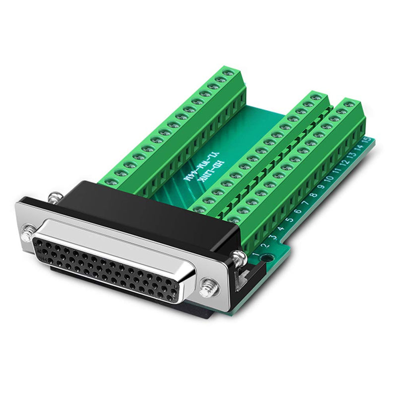 [Australia - AusPower] - ANMBEST DB44 Solderless Connector, Female D-SUB to 44-pin Port Terminal Adapter Breakout Board with Bolts DB44 Female 