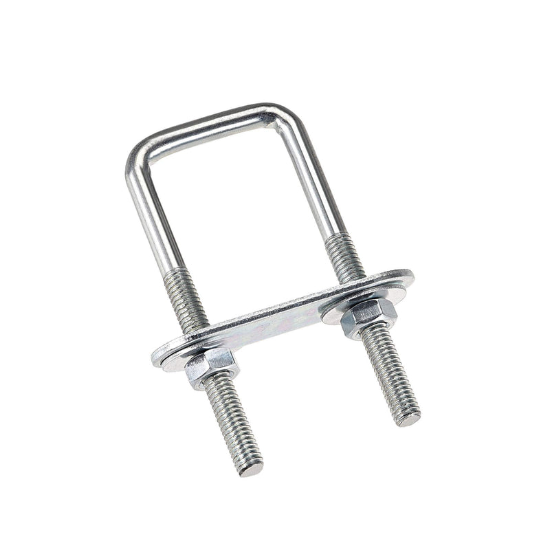 [Australia - AusPower] - uxcell Square U-Bolts 1-1/4"(30mm) Inner Width Carbon Steel M6 with Nuts, Frame Plate, Round Washers 2 Set 30x80mm(W*L) 