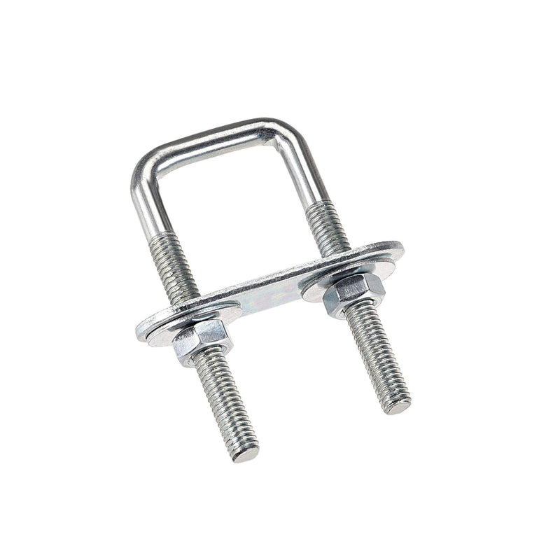 [Australia - AusPower] - uxcell Square U-Bolts 3/4"(20mm) Inner Width Carbon Steel M6 with Nuts, Frame Plate, Round Washers 4 Set 20x50mm(W*L) 
