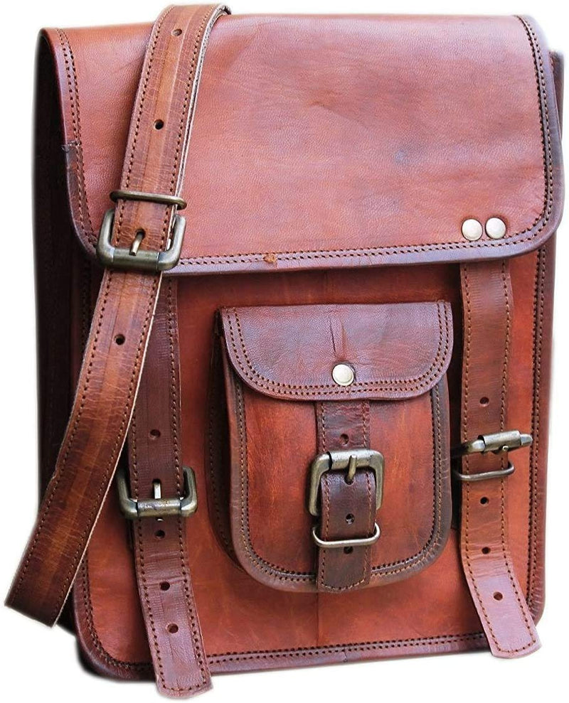 [Australia - AusPower] - Vintage Tablet Genuine Vintage Leather ipad/tab/Kindle Satchel Crossbody Shoulder Bag 11 Inch 