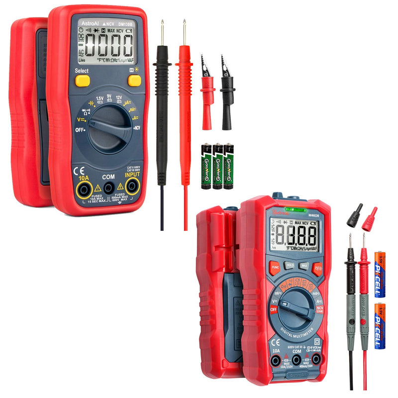 [Australia - AusPower] - AstroAI Digital Multimeter Battery Voltage Tester 1.5v/9v/12v Auto-Ranging 4000 Counts TRMS DMM/Ohmmeter/Voltmeter with Non-Contact Voltage Function(Classic/New Version) 