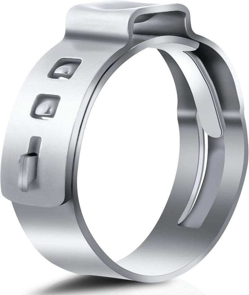 [Australia - AusPower] - 100PCS 3/4 Inch PEX Cinch Clamps Rings, 304 Stainless Steel PEX Fitting Clamps Pinch Clamps Ring Pex Crimp Rings for PEX Tubing Pipe Fitting Connections (Silver -3/4inch(100PCS)) Silver -3/4inch(100PCS) 