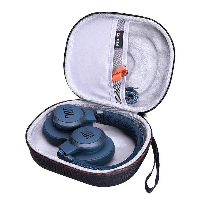 [Australia - AusPower] - LTGEM EVA Hard Case for JBL Live 650BTNC/400BT/500BT/460NC and JBL Tune 520BT/720BT/510BT/660NC/700BT/710BT/760NC/750BTNC/ 660 BTNC/560BT/500BT/E45BT/JBL Tour ONE Bluetooth Wireless Headphone 1.Black outside + grey inside 