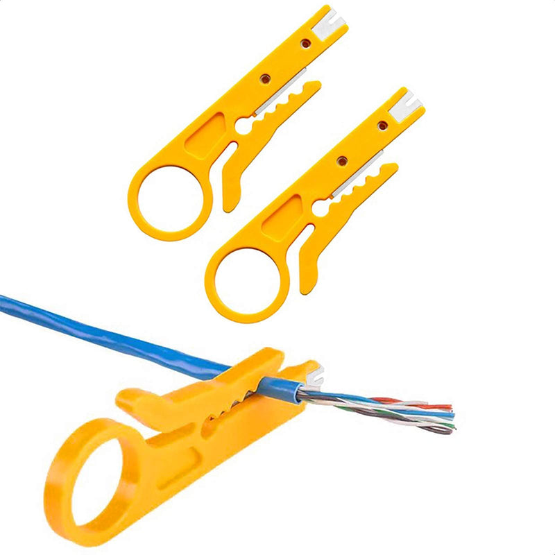 [Australia - AusPower] - Mini Wire Stripper 3 Pack Network Wire Stripper Punch Down Cutter for Network Wire Cable, RJ45/Cat5/CAT-6 Data Cable, Telephone Cable and Computer UTP Cable 