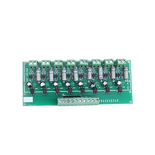 Optocoupler Isolation Module, AC 110V 220V 8 Channel Optocoupler Detection Module, PNP AC Test Module High Output Power Monitoring