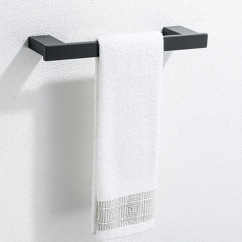 RANDOM 12 inch Matte Black Towel Bar Modern Hand Towel Holder Wall Mounted SUS304 Stainless Steel Towel Rack for Kitchen,Bathroom Hardware Accessories Contemporary.96009-2-12MB