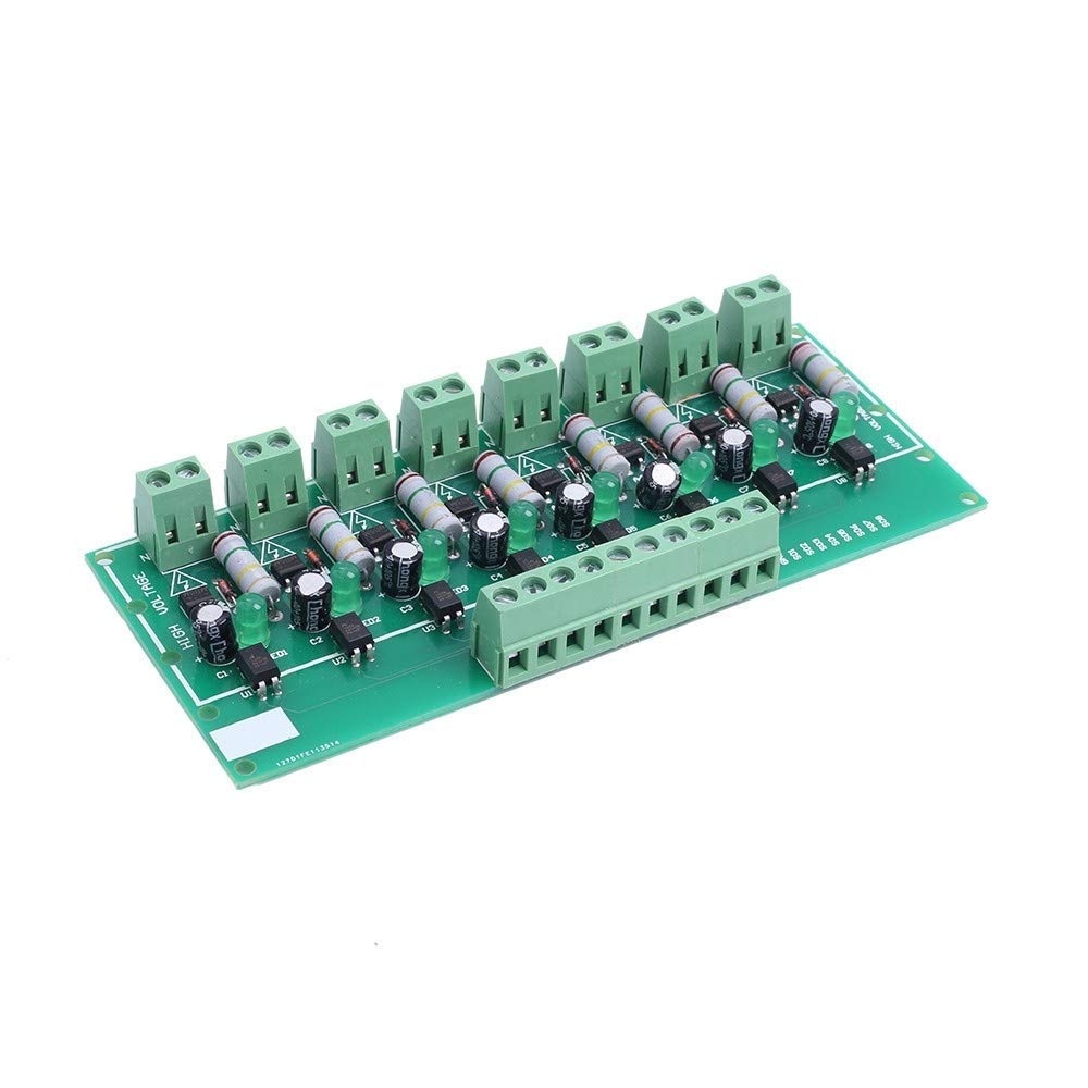 Optocoupler Isolation Module,AC 110V 220V 8-Channel PNP Power Monitor Voltage Level Converter Module