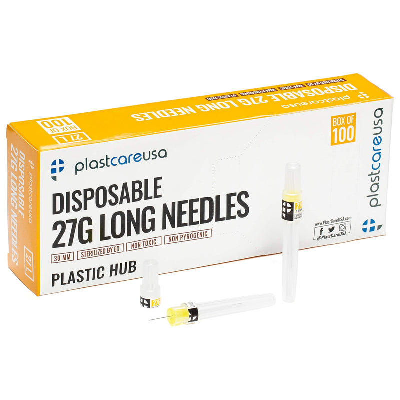 [Australia - AusPower] - 100 Disposable Dental Needles in Perforated Box (27G Long), Length 30mm 27G Long 
