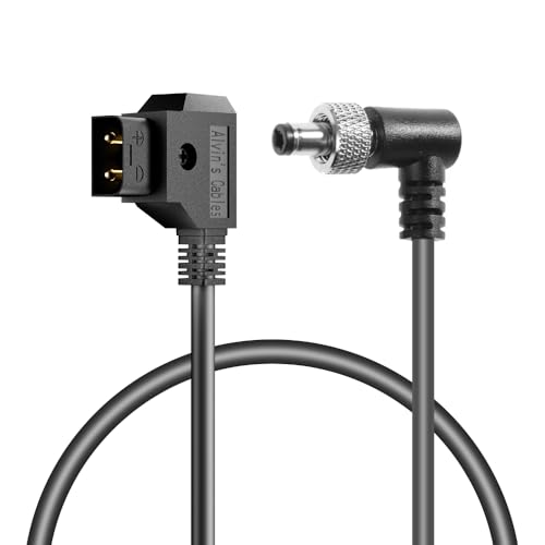 Alvin's Cables Atomos Monitor Power Cable Right Angle Locking DC 5.5 2.1 for Touchscreen Display Video Devices PIX-E7 PIX-E5 Hollyland Mars 400s 23.6in Right angle DC