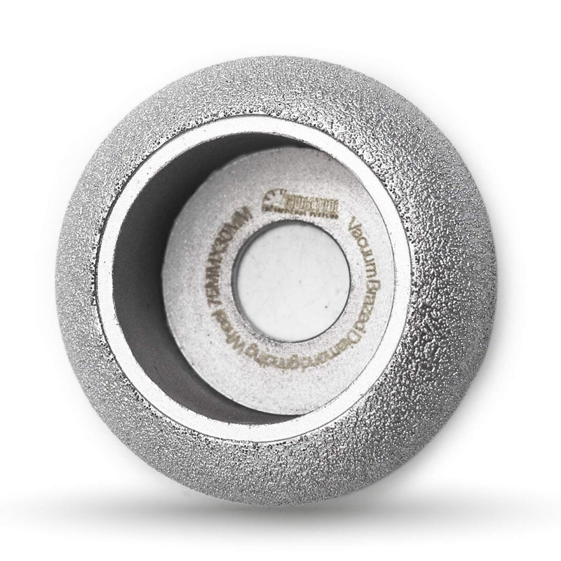 SHDIATOOL 3 Inch Profile Hand Diamond Wheel Height 30mm Convex Curve Edge Grinding for Stone Marble Granite Rock Grit#60 1