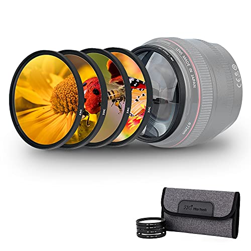 JJC 77mm Macro Close-Up Filter Set (+2 +4 +8 +10) with Lens Filter Pouch