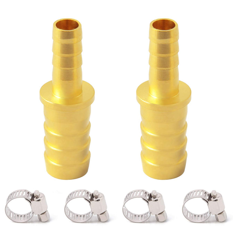 [Australia - AusPower] - Brass Hose Barb Reducer, 3/8" to 5/16" Hose ID, Reducing Barbed Hose Splicer Mender Coupler Warter Fuel Air (Pack of 2) 3/8-5/16 