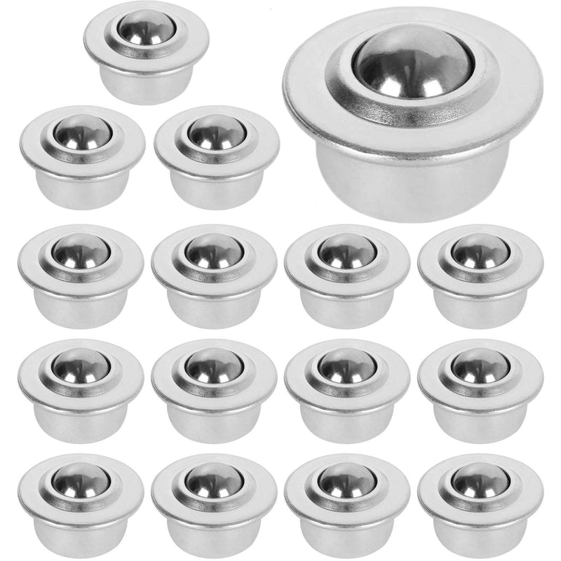[Australia - AusPower] - 16PCS 5/8" Roller Ball Transfer Bearings CY-15H Carbon Steel Ball Transfer Bearing Casters Universal Base Conveyor Roller Ball 