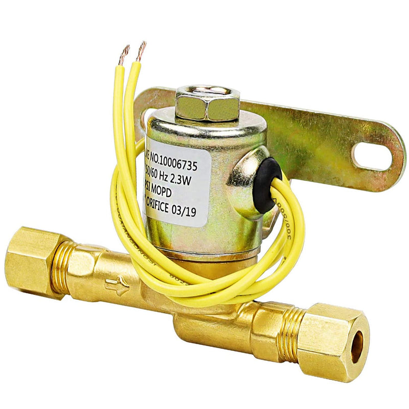 [Australia - AusPower] - Humidifier Water Solenoid Valve 4040 10006735 for Aprilaire Whole House Humidifier 400 400M 500 500M 600 600M 558 550A 550 568 560A 700M 768 760A 760 | 24 Volts | 2.3 Watts | 60 HZ-Yellow by TOMOON 