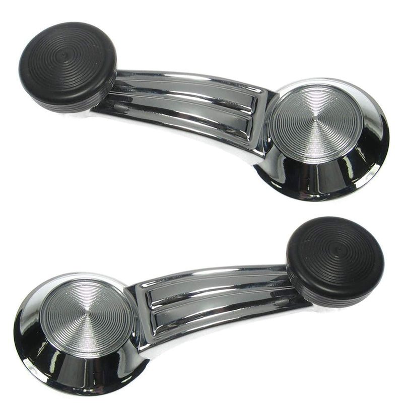 [Australia - AusPower] - TRQ Chrome Door Window Crank Handle Set Compatible with Pontiac Cadillac Chevy Olds Buick 