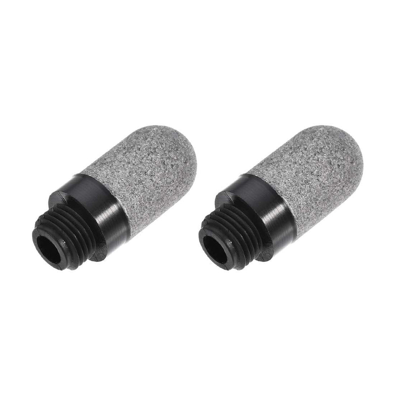 [Australia - AusPower] - uxcell Pneumatic Air Muffler G1/4 Male Thread Plastic Breather Exhaust Muffler 2pcs 
