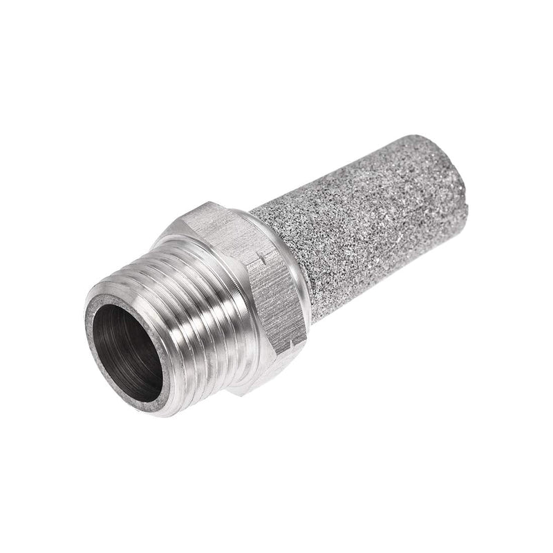 [Australia - AusPower] - uxcell Exhaust Muffler NPT 3/8 Male Thread Sintered 316 Stainless Steel Breather Pneumatic Air Muffler NPT3/8 