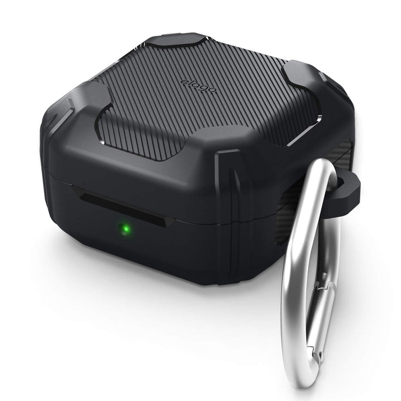 [Australia - AusPower] - elago Armor Case Compatible with Samsung Galaxy Buds 2 Pro Case (2022) / Galaxy Buds 2 Case (2021) / Galaxy Buds Pro Case (2021) / Galaxy Buds Live Case (2020) [US Patent Registered] [Black] Black 