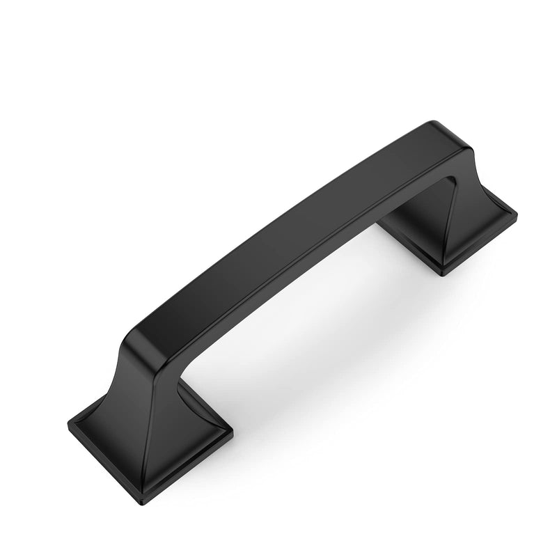 Amerdeco 10 Pack Matte Black 3 Inch(76mm) Hole Centers Kitchen Cabinet Pulls Cabinet Hardware Kitchen Handles for Cabinets Cupboard Handles Drawer Pulls AM0002 3"/76mm Hole Center