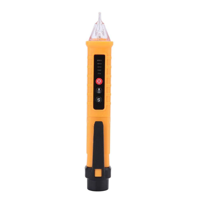 [Australia - AusPower] - Oumefar 802 Test Pencil Electric Voltage Detector Tester Pen 48-1000V/12-1000V Electricity Detect Pen with LED Flashlight(Yellow) 