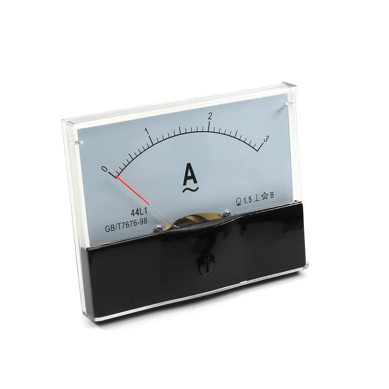 [Australia - AusPower] - Fielect AC 0-3A Analog Current Panel 44L1 Amp Ammeter Gauge Meter 1.5 Accuracy for Auto Circuit Measurement Tester 
