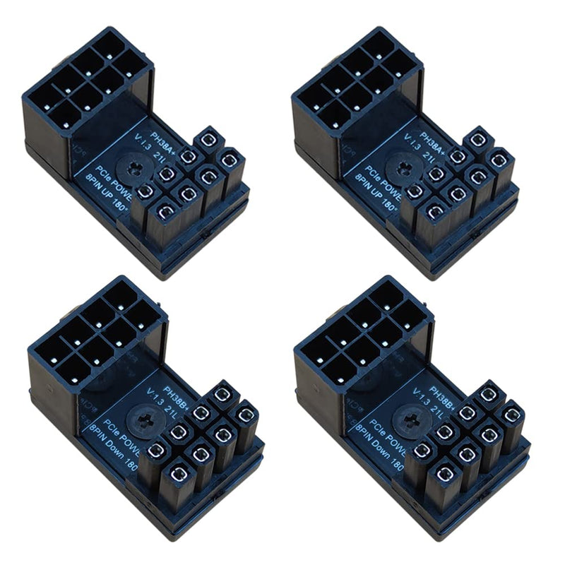 [Australia - AusPower] - COMeap GPU VGA PCIe 8 Pin U Turn 180 Degree Angle Connector Power Adapter Board for Desktop Graphics Card 8 Pin STD/RVS*2 