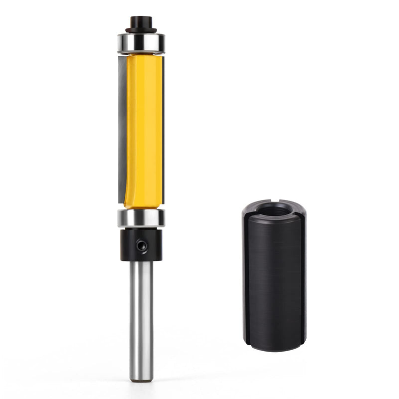 [Australia - AusPower] - 1-1/2 Inch Flush Trim Top and Bottom Bearing Router Bit 1/4-Inch Shank 1/4" Shank 1-1/2" Length 